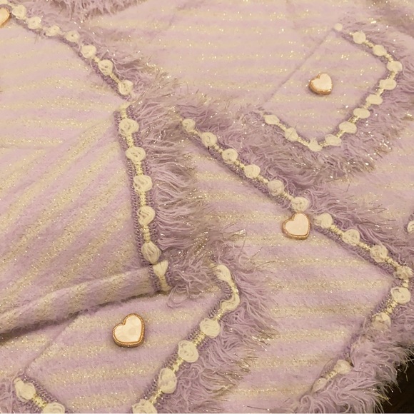 LA LUNE Knitted Heart Shape Buttons Design cardigan sweater - Picture 4 of 12